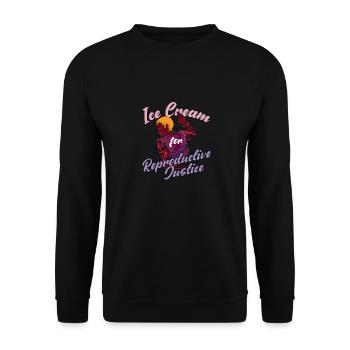 Reproductive Justice Pro Choice Abtreibung - Unisex Pullover - Schwarz - Vorne - Alina (178cm) & Michal (187cm)