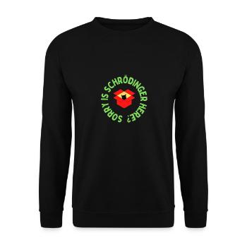 Schrödinger's cat - Unisex Sweatshirt - black - Front - Alina (178cm) & Michal (187cm)