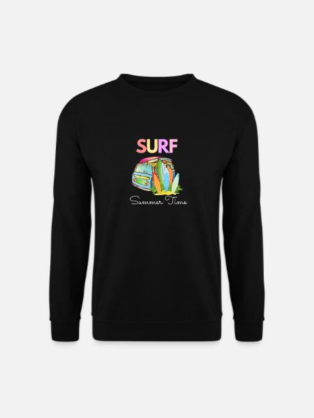 Summer time SURF - Sweat-shirt Unisexe - noir