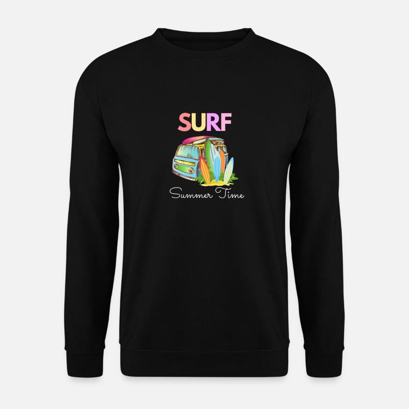 Summer time SURF - Sweat-shirt Unisexe - noir