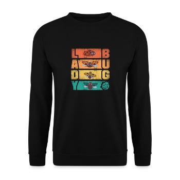 Coccinelle Coccinelles Entomologie Coccinelles Silhouettes - Sweat-shirt Unisexe - noir - Devant - Alina (178cm) & Michal (187cm)