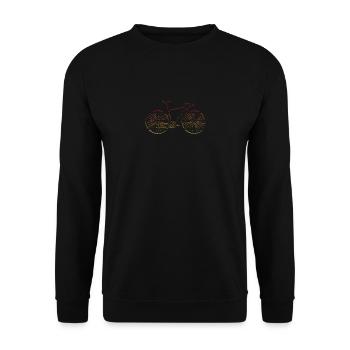 Road Bike Silhouette Ride Cycling Biker Fun - Unisex Sweatshirt - black - Front - Alina (178cm) & Michal (187cm)