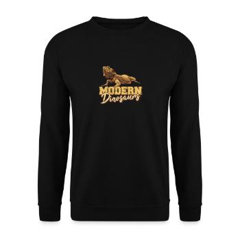 Modern Dinosaurs Bearded Dragon Lovers Beardie Lov - Unisex Sweatshirt - black - Front - Alina (178cm) & Michal (187cm)