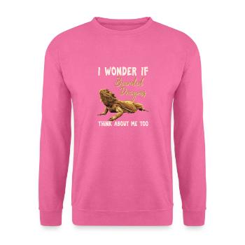 Je me demande si les dragons barbus pensent à moi aussi Bea - Sweat-shirt Unisexe - rose - Devant