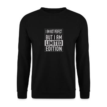 Nicht Perfekt Ich Bin Limited Edition Unique - Unisex Pullover - Schwarz - Vorne - Alina (178cm) & Michal (187cm)