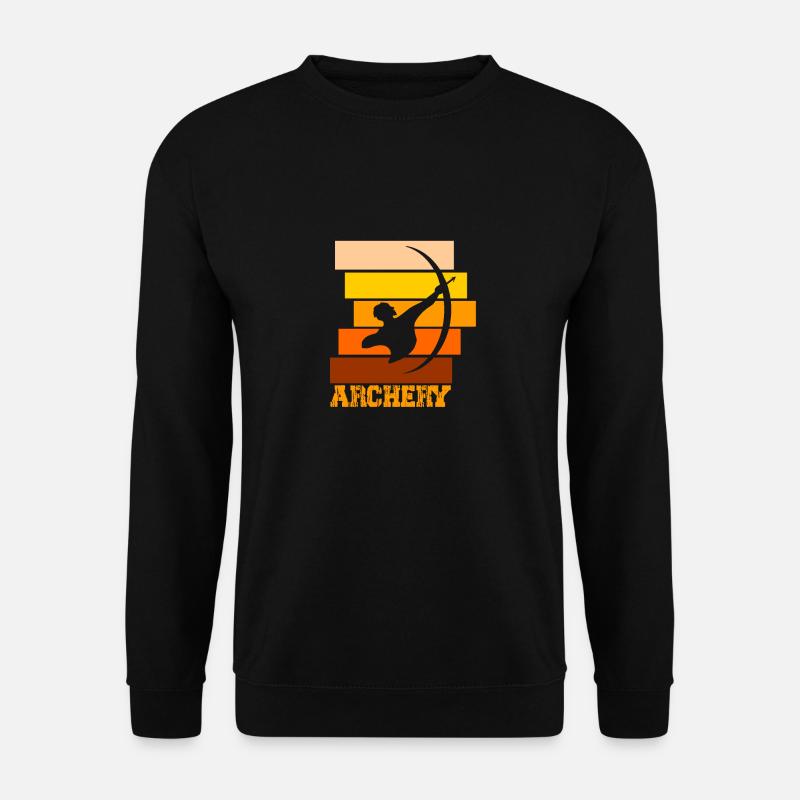 Bogenschießen, Bogen - Unisex Pullover - Schwarz