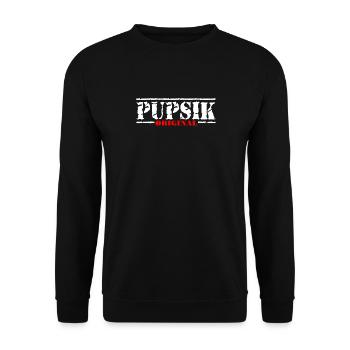 PUPSIK ORIGINAL - Sweat-shirt Unisexe - noir - Devant - Alina (178cm) & Michal (187cm)