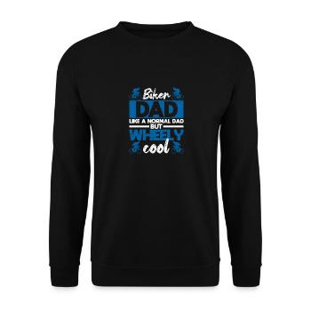 Biker dad like a normal dad, but with a - Unisex Sweatshirt - black - Front - Alina (178cm) & Michal (187cm)