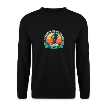 Vatertag Meine Lieblings-Mountainbike-Kollegen - Unisex Pullover - Schwarz - Vorne - Alina (178cm) & Michal (187cm)