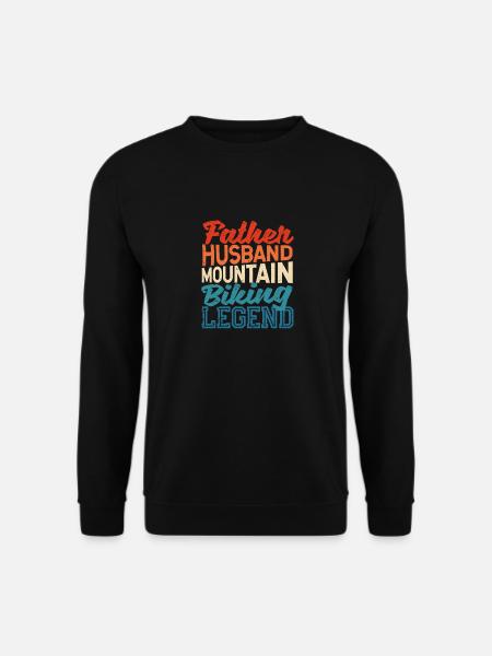 Vater Ehemann Mountainbiking Legende Vatertag Bike - Unisex Pullover - Schwarz