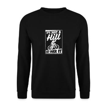 Fun MTB mountain bike lover It's just a - Unisex Sweatshirt - black - Front - Alina (178cm) & Michal (187cm)