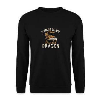 A House Is Not A Home Without A Bearded Dragon Bea - Unisex Sweatshirt - black - Front - Alina (178cm) & Michal (187cm)