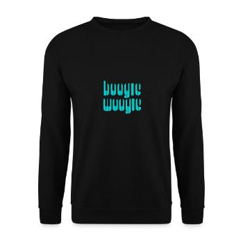 Boogie Woogie Piano keys design . Aqua . - Unisex Sweatshirt - black - Front - Alina (178cm) & Michal (187cm)