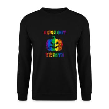 Came Out Tonite Halloween Pride - Unisex Sweatshirt - black - Front - Alina (178cm) & Michal (187cm)