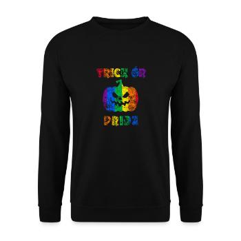 Trick or Pride Halloween Pride - Unisex Sweatshirt - black - Front - Alina (178cm) & Michal (187cm)