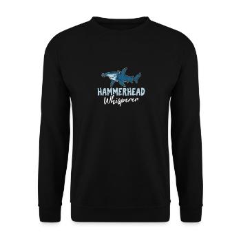 Hammerhead Whisperer Hammerhead Shark Sphyrna Funn - Unisex Sweatshirt - black - Front - Alina (178cm) & Michal (187cm)