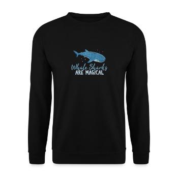 Whale Sharks Are Magical Cute Whale Shark Lovers O - Unisex Pullover - Schwarz - Vorne - Alina (178cm) & Michal (187cm)