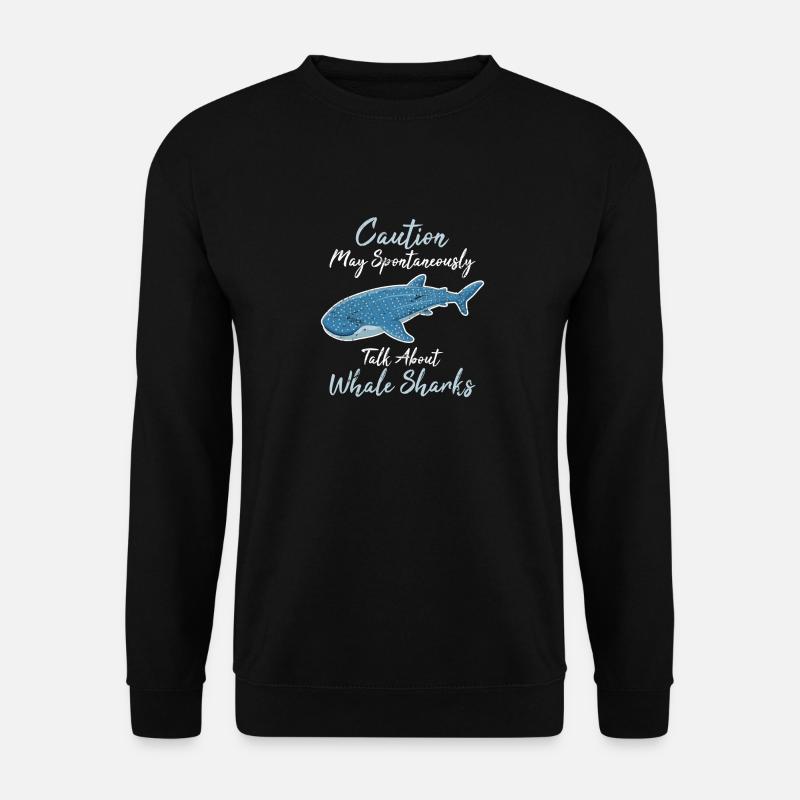 Caution May Spontaneously Talk About Whale Sharks - Unisex Pullover - Schwarz