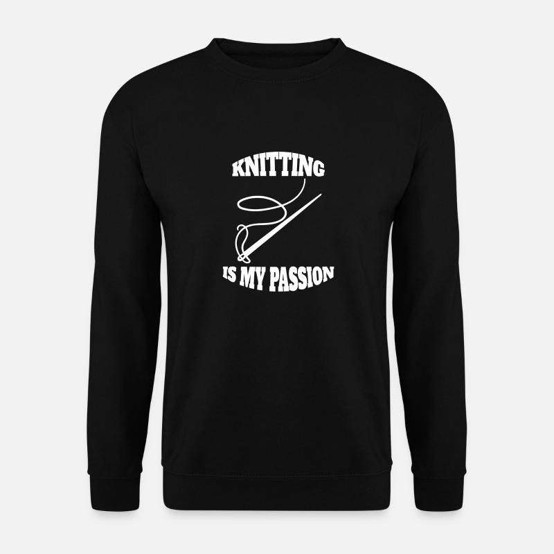 Knitting Seamstress Sewing Gift Crochet - Unisex Sweatshirt - black
