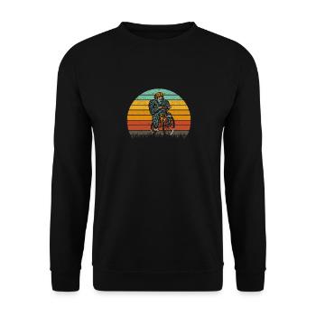 Mountainbike Bigfoot MTB Radfahren Radfahrer Biker - Unisex Pullover - Schwarz - Vorne - Alina (178cm) & Michal (187cm)