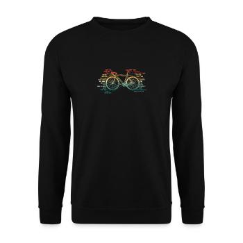 Fahrrad Biker Radfahren Anatomie Rennrad Teile Rad - Unisex Pullover - Schwarz - Vorne - Alina (178cm) & Michal (187cm)
