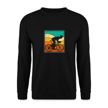 Bicycle Road Bike Road Bike Vintage Cycling Biker - Unisex Sweatshirt - black - Front - Alina (178cm) & Michal (187cm)