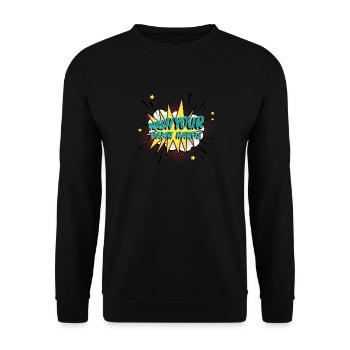 Wash your damn hands clean soap - Unisex Sweatshirt - black - Front - Alina (178cm) & Michal (187cm)