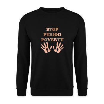 Stop Time Pauvreté Les gens disent non misère - Sweat-shirt Unisexe - noir - Devant - Alina (178cm) & Michal (187cm)