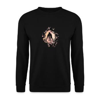 Athlétisme prêt à courir Femmes Color Splash - Sweat-shirt Unisexe - noir - Devant - Alina (178cm) & Michal (187cm)