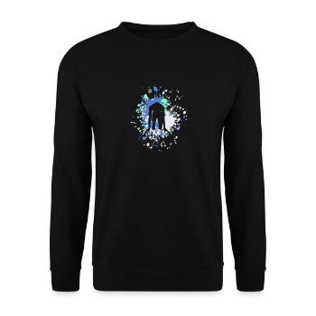 Athletic Track And Field Ready To Run Color Splash - Unisex Sweatshirt - black - Front - Alina (178cm) & Michal (187cm)