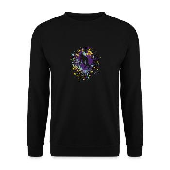 Athletics Ready To Run Color Splash - Unisex Pullover - Schwarz - Vorne - Alina (178cm) & Michal (187cm)