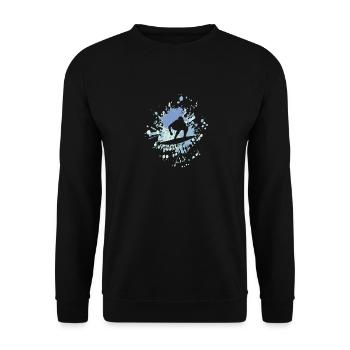 Bonne éclaboussure de couleur de surf - Sweat-shirt Unisexe - noir - Devant - Alina (178cm) & Michal (187cm)