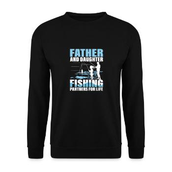 Père et fille Partenaires de pêche pour la vie Angl - Sweat-shirt Unisexe - noir - Devant - Alina (178cm) & Michal (187cm)