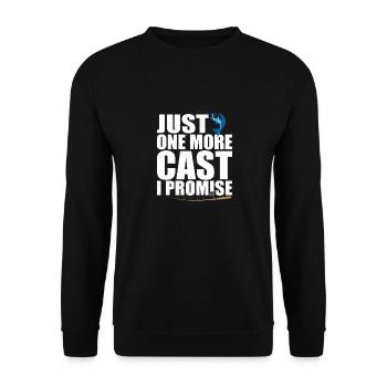 Just One More Cast I Promise Angler Fishing - Unisex Sweatshirt - black - Front - Alina (178cm) & Michal (187cm)