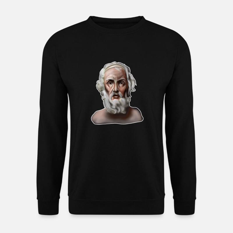 Homer Antiker Dichter - Unisex Pullover - Schwarz