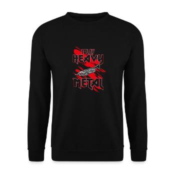 I Play Heavy Metal - Trumpet Player - Unisex Sweatshirt - black - Front - Alina (178cm) & Michal (187cm)