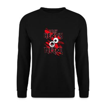 I Play Heavy Metal, Sousaphone player - Unisex Sweatshirt - black - Front - Alina (178cm) & Michal (187cm)