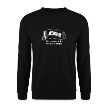 L’accordéon, l’instrument pour les personnes intelligentes - Sweat-shirt Unisexe - noir - Devant - Alina (178cm) & Michal (187cm)