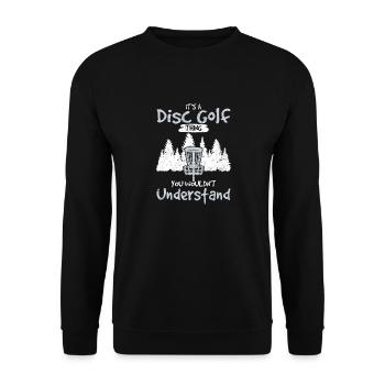 It's A Disc Golf Thing You Wouldn't Understand Fun - Unisex Pullover - Schwarz - Vorne - Alina (178cm) & Michal (187cm)