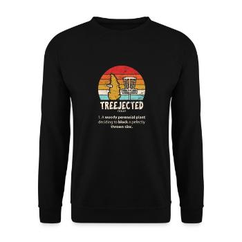 Treejected Disc Golf Players Funny Frisbee Golf Di - Unisex Pullover - Schwarz - Vorne - Alina (178cm) & Michal (187cm)