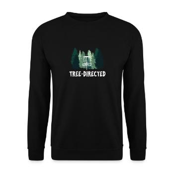Tree-directed Disc Golf Players Funny Frisbee Golf - Unisex Pullover - Schwarz - Vorne - Alina (178cm) & Michal (187cm)