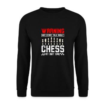 May start talking about chess - Unisex Sweatshirt - black - Front - Alina (178cm) & Michal (187cm)