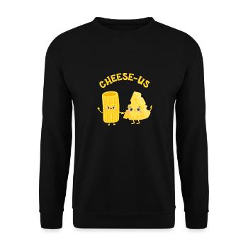 Fromage Mozzarella Fromage Amateur Fromage Gouda - Sweat-shirt Unisexe - noir - Devant - Alina (178cm) & Michal (187cm)