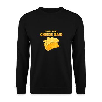 Fromage Mozzarella Fromage Amateur Fromage Gouda - Sweat-shirt Unisexe - noir - Devant - Alina (178cm) & Michal (187cm)