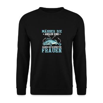 Les hommes qui sont pêcheurs ont les plus belles femmes - Sweat-shirt Unisexe - noir - Devant - Alina (178cm) & Michal (187cm)