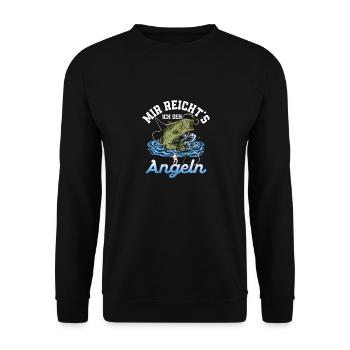 It's enough for me I go fishing fisherman angler - Unisex Sweatshirt - black - Front - Alina (178cm) & Michal (187cm)