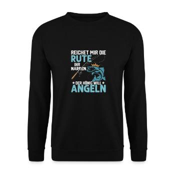 Donnez-moi la canne que vous trompez pêcheurs pêcheurs - Sweat-shirt Unisexe - noir - Devant - Alina (178cm) & Michal (187cm)