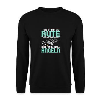 Donnez-moi la canne que vous trompez pêcheur pêcheur pêcheur - Sweat-shirt Unisexe - noir - Devant - Alina (178cm) & Michal (187cm)