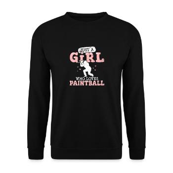 Just A Girl Who Loves Paintball Funny Paintball Lo - Unisex Pullover - Schwarz - Vorne - Alina (178cm) & Michal (187cm)