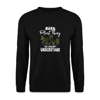 C’est une chose végétale que vous ne comprendriez pas drôle P - Sweat-shirt Unisexe - noir - Devant - Alina (178cm) & Michal (187cm)